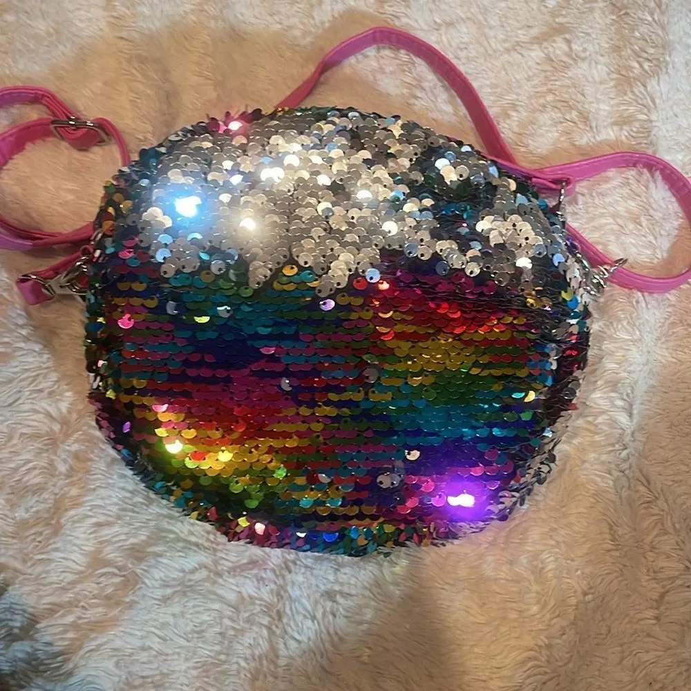 TY sparkly sequin teddy bear purse